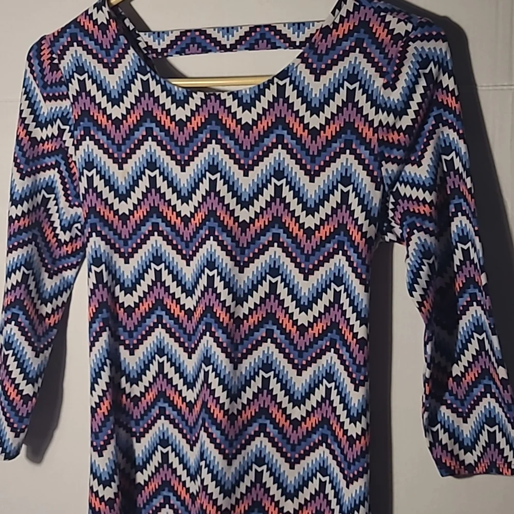 Justice Girls 12 14 bright chevron asymmetrical dress